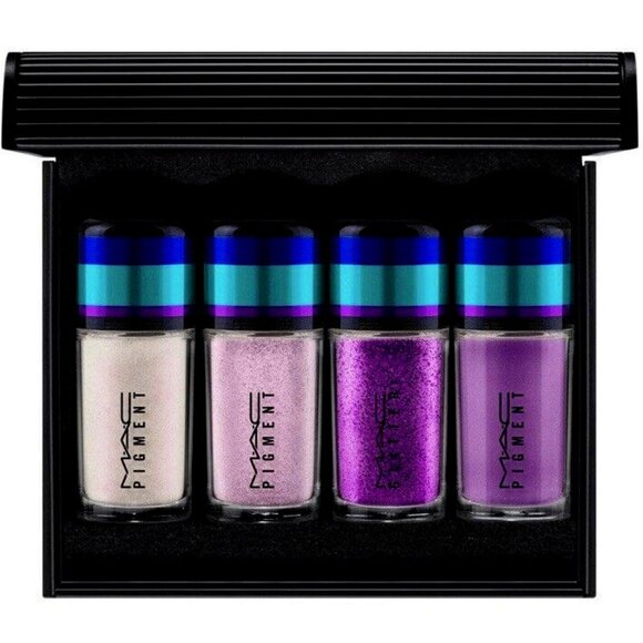 MAC Cosmetics Other - MAC 4pc Pigments + Glitter Eye Shadows: PINK OPAL/KITSCHMAS/RICH PURPLE/FUCHSIA